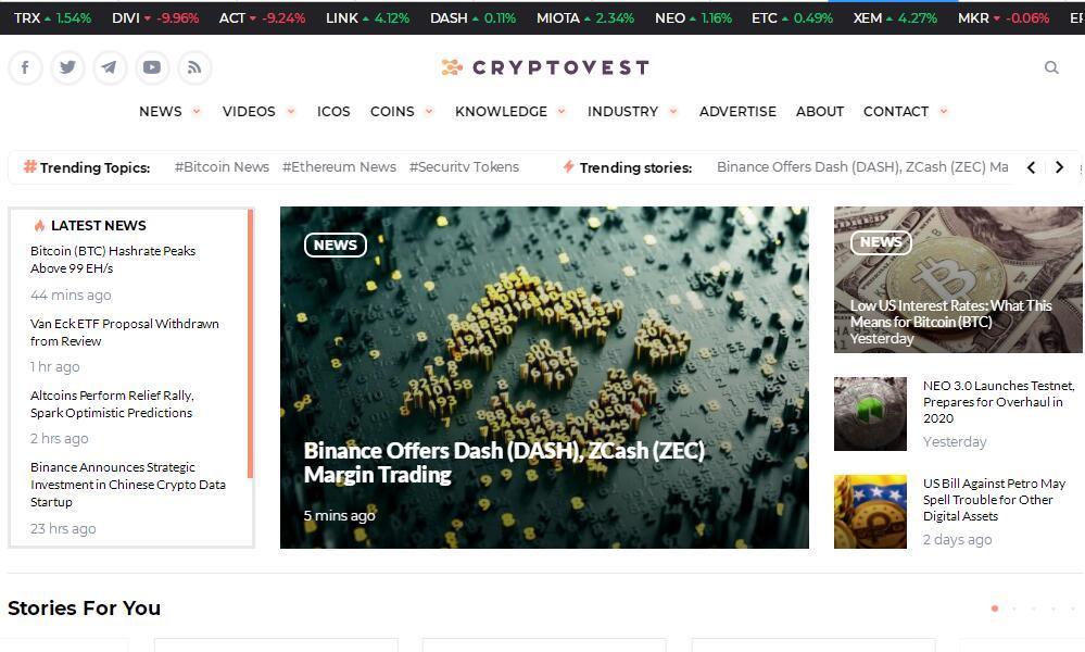 海外区块链媒体Cryptovest